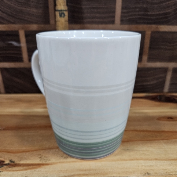 Starbucks NWOT Siren Logo Ombree Green Stripes Coffee Tea Ceramic Mug - Picture 3 of 4